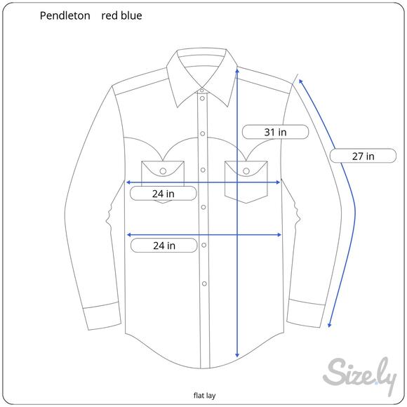 VTG 60s Pendleton Wool Board Shirt Red Plaid Loop Collar Flap Pocket Men’s L - Picture 9 of 9